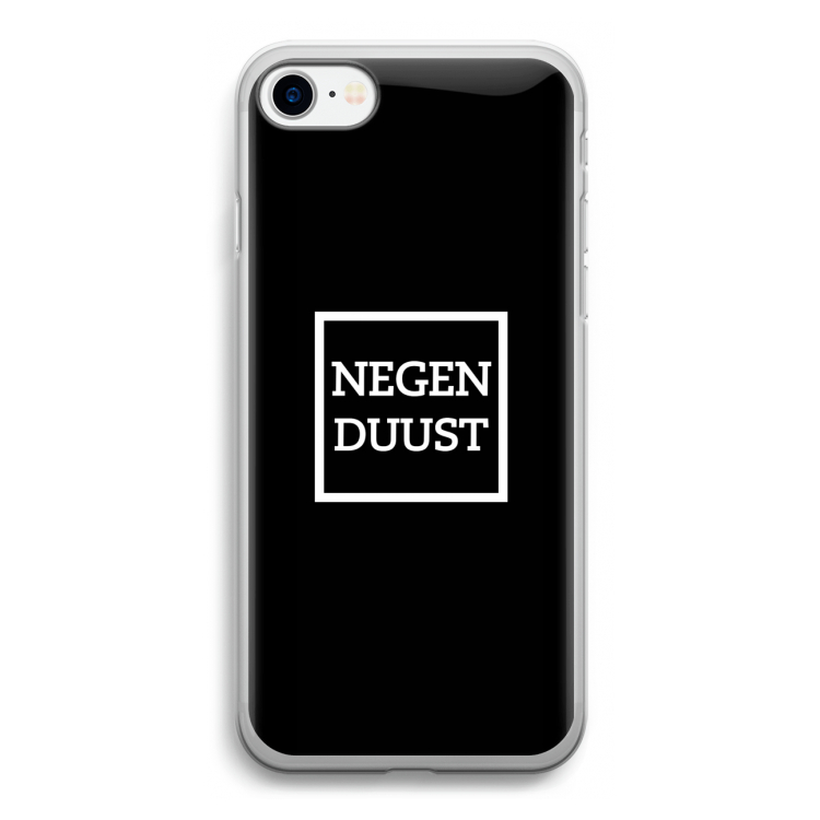 Negenduust black: iPhone SE 2020 Transparant Hoesje