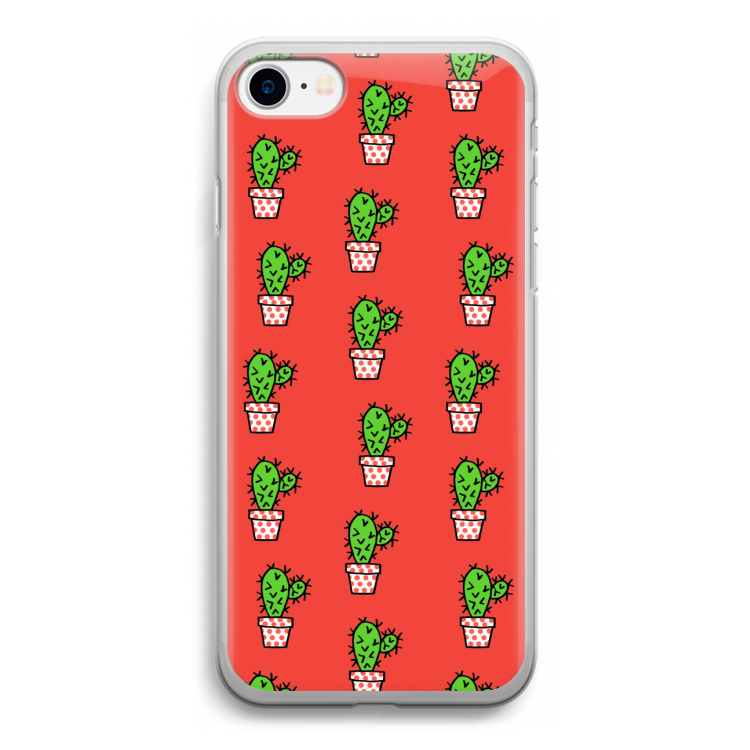 Mini cactus: iPhone SE 2020 Transparant Hoesje