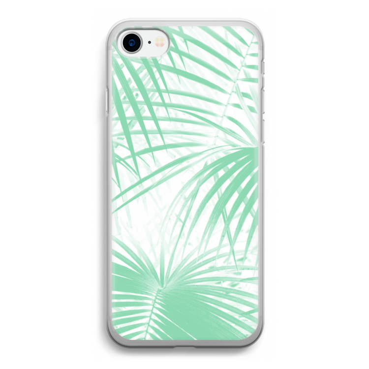 Palmbladeren: iPhone SE 2020 Transparant Hoesje