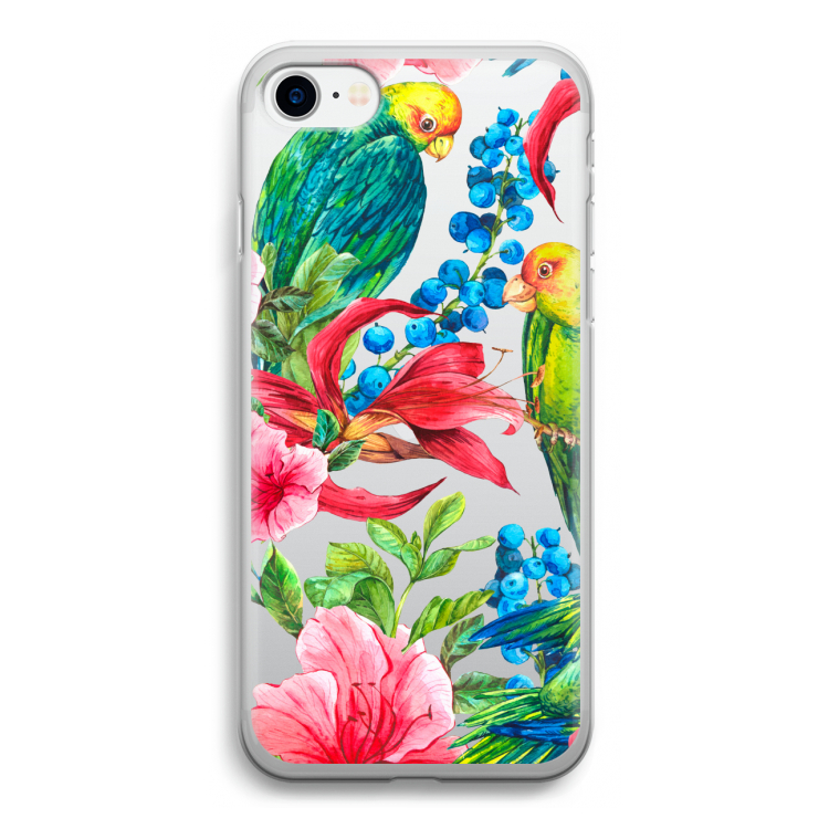 Papegaaien: iPhone SE 2020 Transparant Hoesje