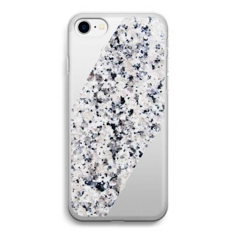 Gespikkelde marmer: iPhone SE 2020 Transparant Hoesje