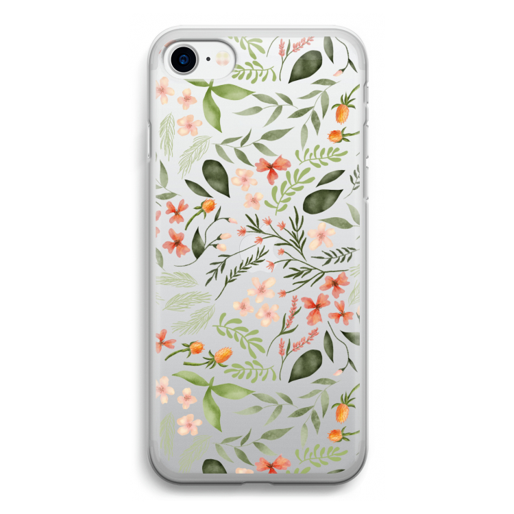 Sweet little flowers: iPhone SE 2020 Transparant Hoesje