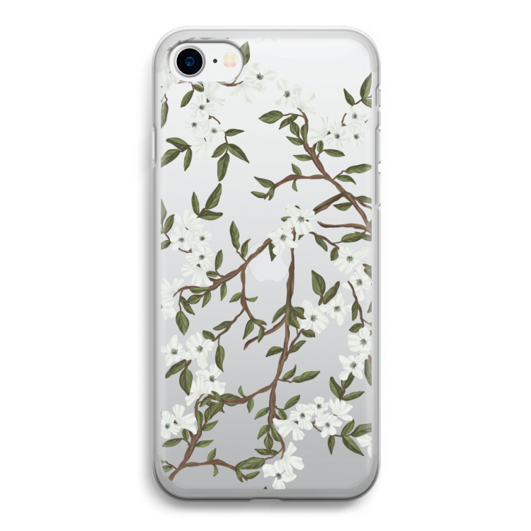 Blossoming spring: iPhone SE 2020 Transparant Hoesje
