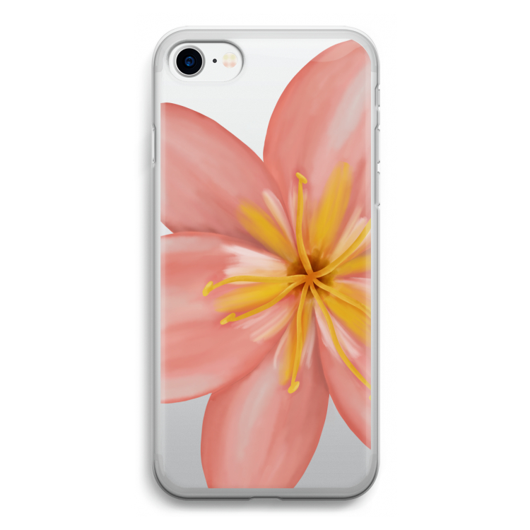 Pink Ellila Flower: iPhone SE 2020 Transparant Hoesje
