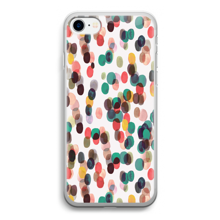 Tropical Dots: iPhone SE 2020 Transparant Hoesje