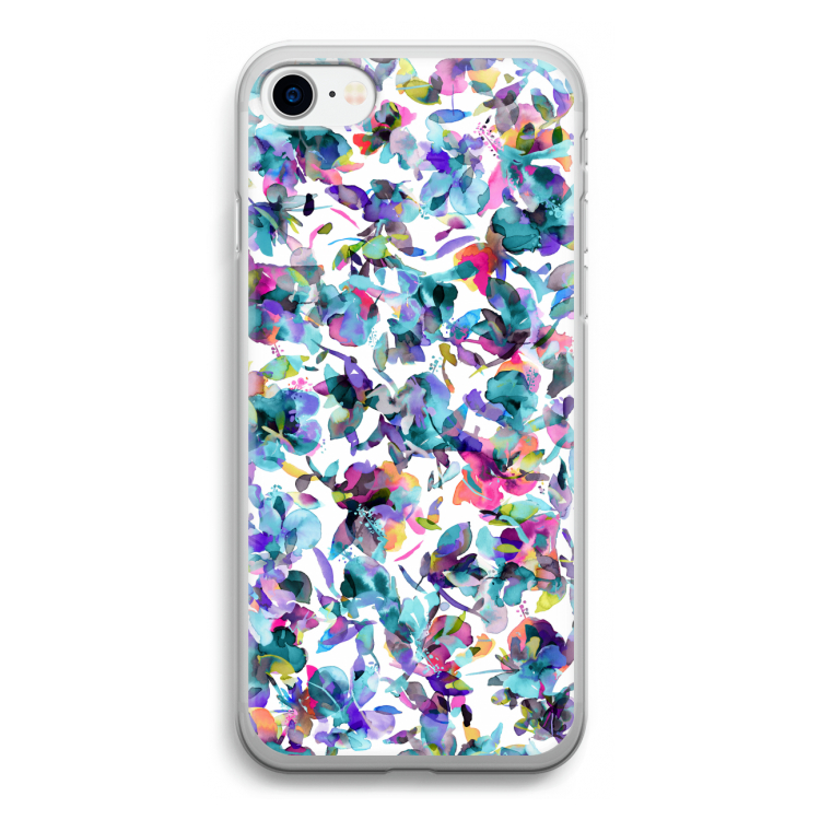 Hibiscus Flowers: iPhone SE 2020 Transparant Hoesje