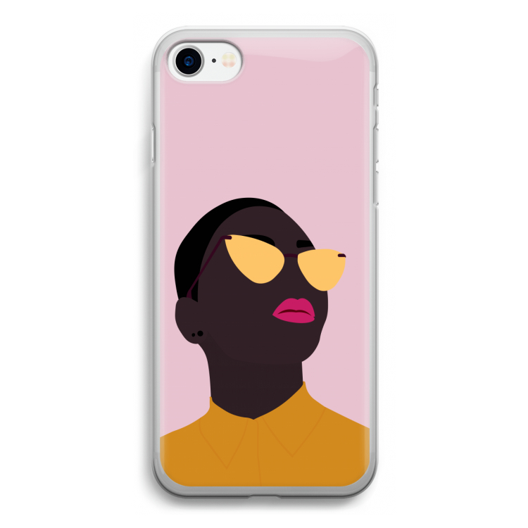 Yellow glasses: iPhone SE 2020 Transparant Hoesje