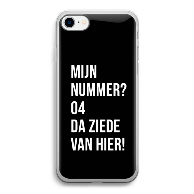 Da ziede van hier - Zwart: iPhone SE 2020 Transparant Hoesje