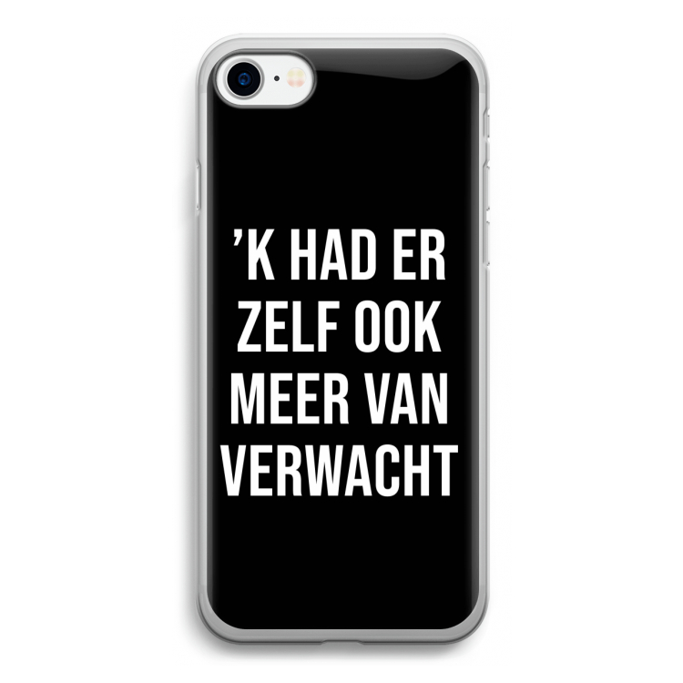 Meer verwacht - Zwart: iPhone SE 2020 Transparant Hoesje