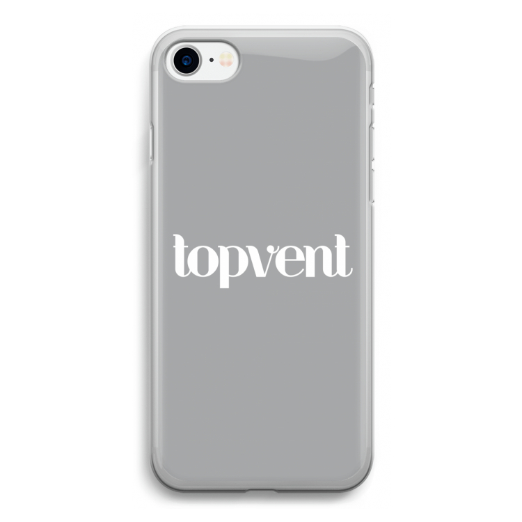 Topvent Grijs Wit: iPhone SE 2020 Transparant Hoesje