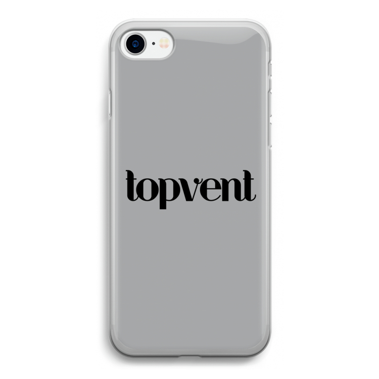 Topvent Grijs Zwart: iPhone SE 2020 Transparant Hoesje