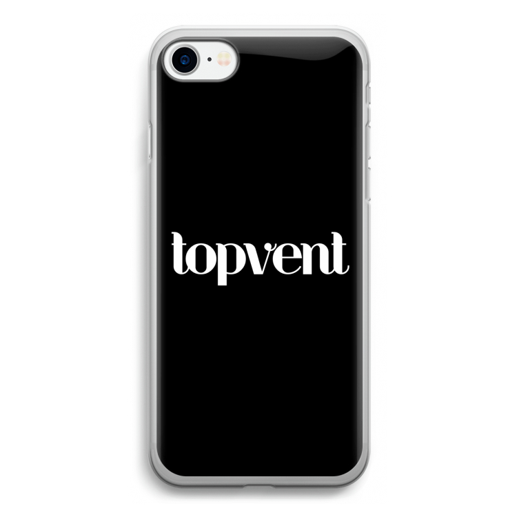 Topvent Zwart: iPhone SE 2020 Transparant Hoesje