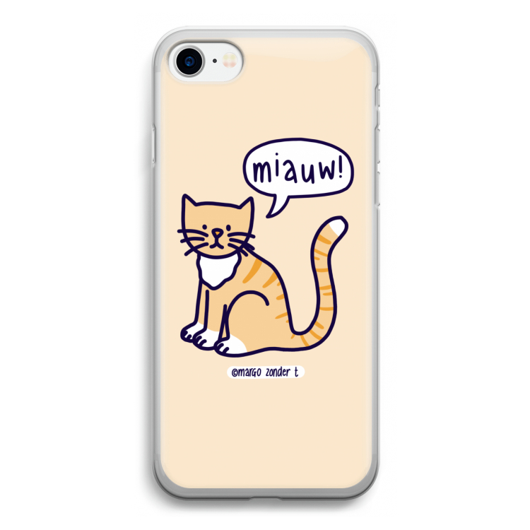 Miauw: iPhone SE 2020 Transparant Hoesje
