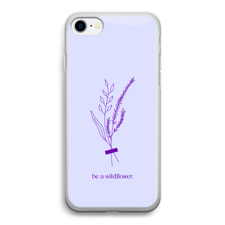 Be a wildflower: iPhone SE 2020 Transparant Hoesje