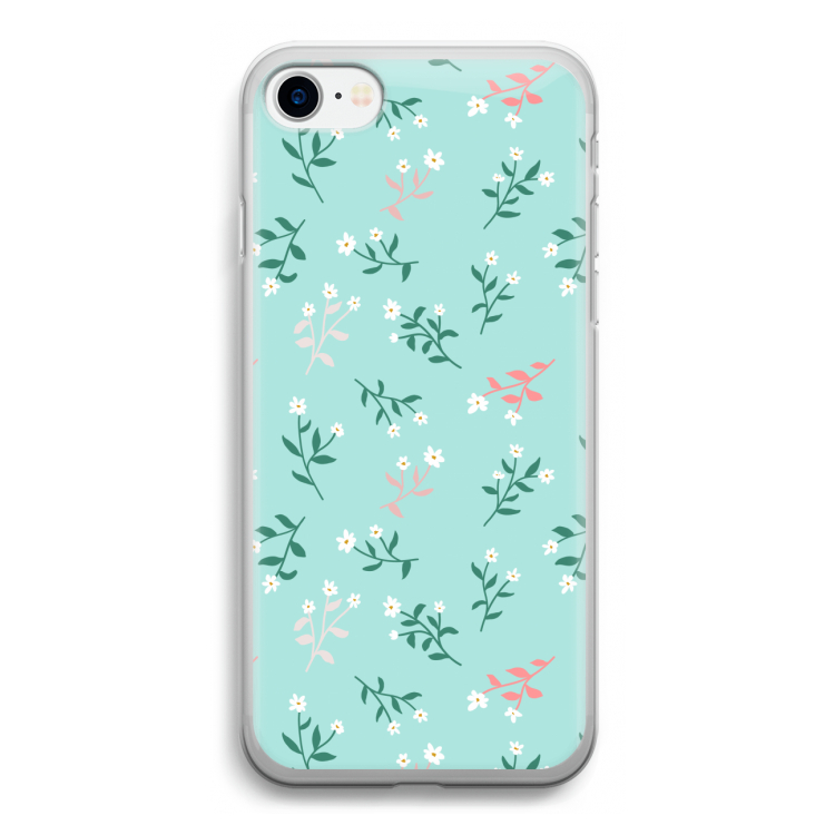 Small white flowers: iPhone SE 2020 Transparant Hoesje