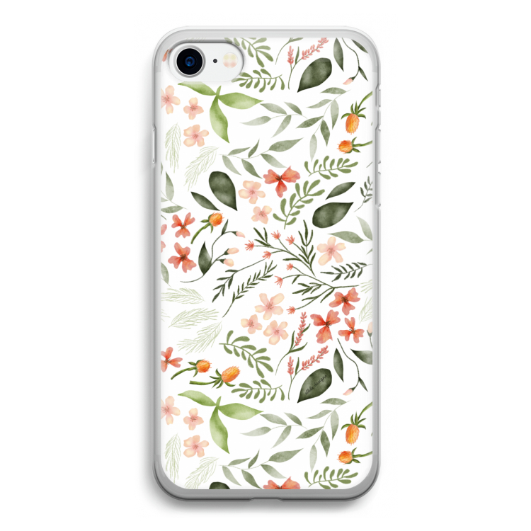 Sweet little flowers: iPhone SE 2020 Transparant Hoesje