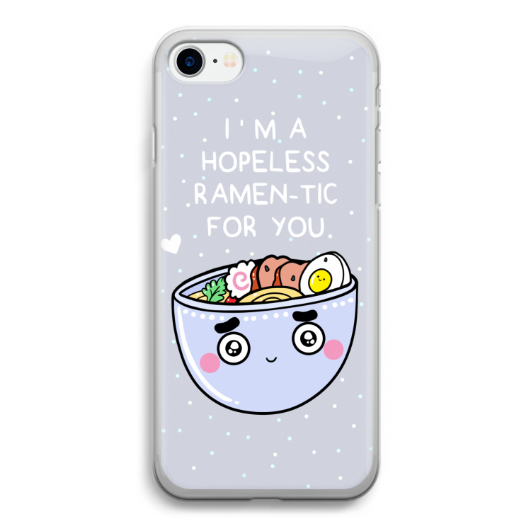 I'm A Hopeless Ramen-Tic For You: iPhone SE 2020 Transparant Hoesje