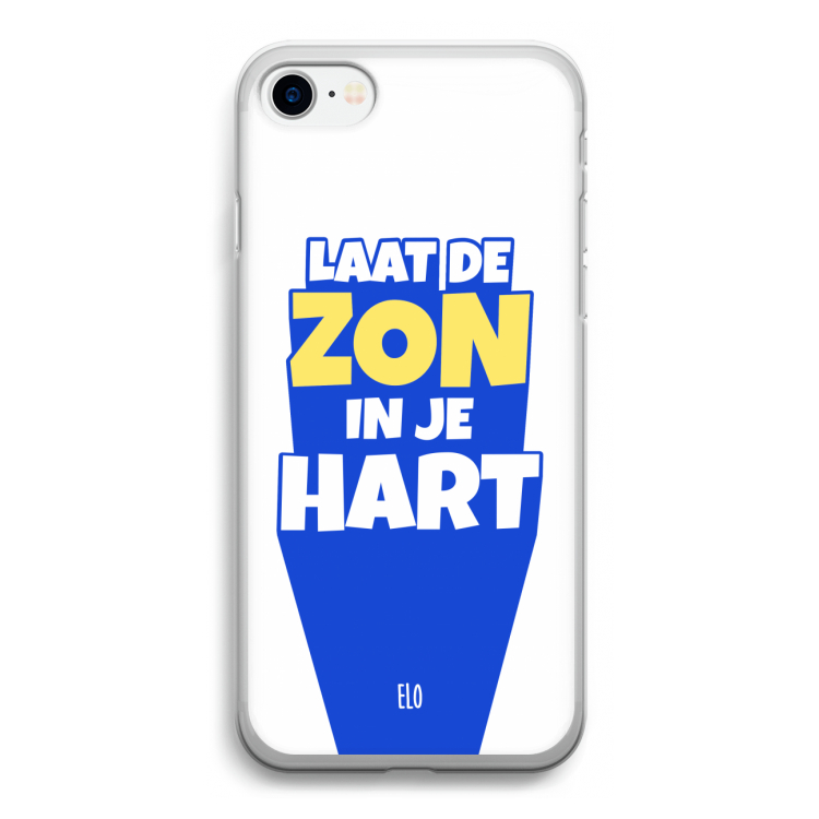 Laat de zon in je hart: iPhone SE 2020 Transparant Hoesje