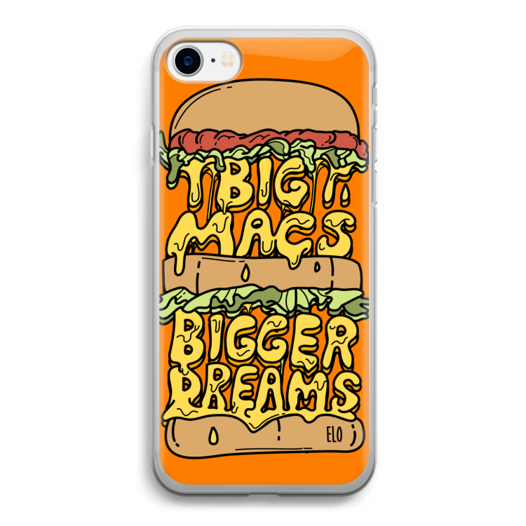 Big Macs Bigger Dreams: iPhone SE 2020 Transparant Hoesje