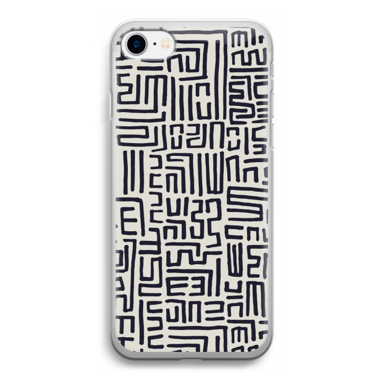 Moroccan Print: iPhone SE 2020 Transparant Hoesje