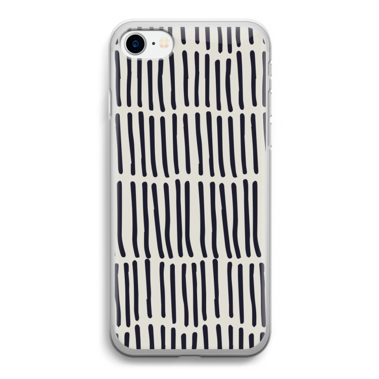 Moroccan stripes: iPhone SE 2020 Transparant Hoesje