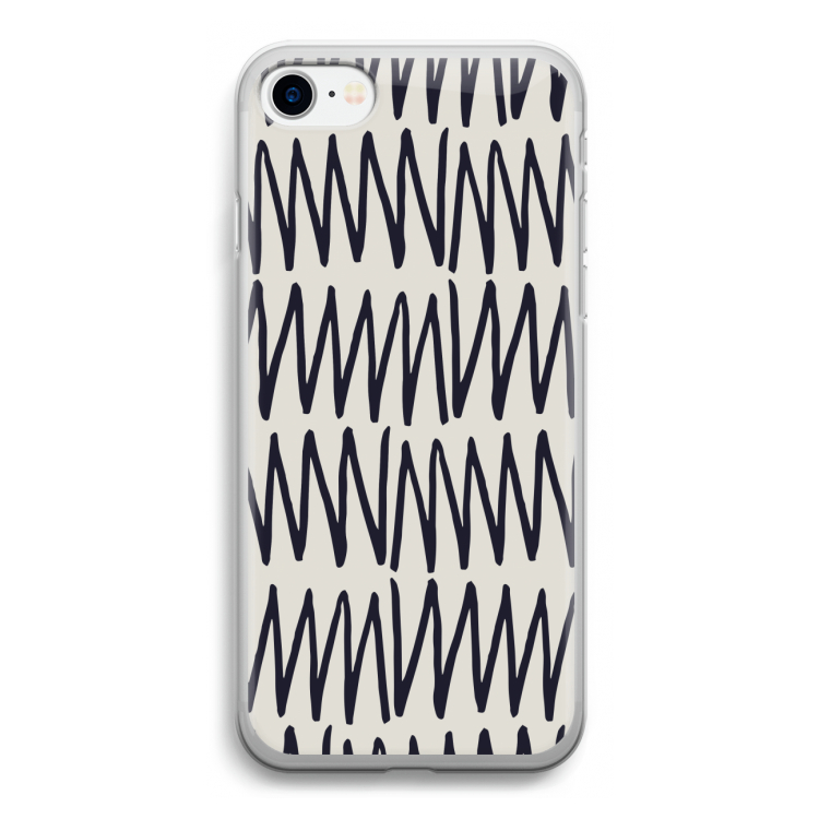 Marrakech Zigzag: iPhone SE 2020 Transparant Hoesje