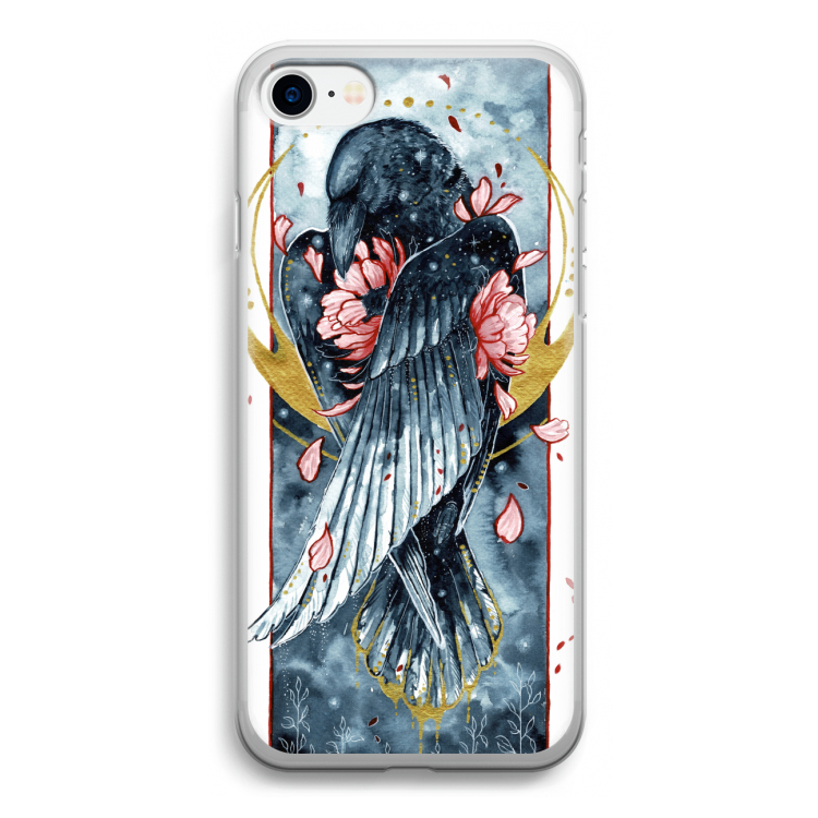 Golden Raven: iPhone SE 2020 Transparant Hoesje