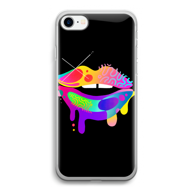 Lip Palette: iPhone SE 2020 Transparant Hoesje