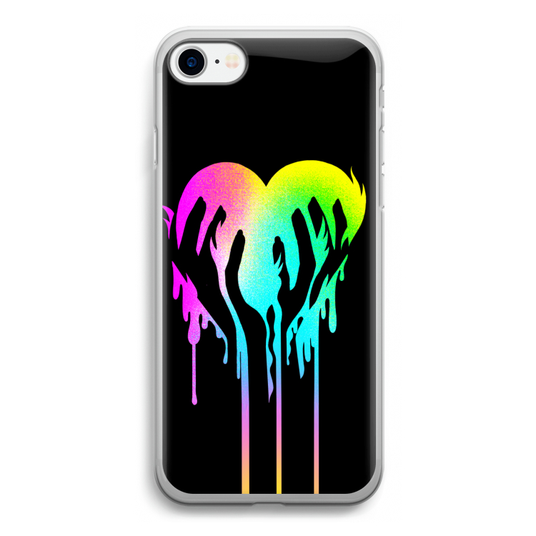 Hold My Heart: iPhone SE 2020 Transparant Hoesje