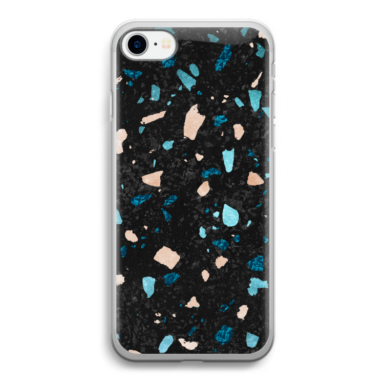 Terrazzo N°11: iPhone SE 2020 Transparant Hoesje