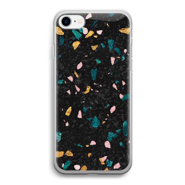 Terrazzo N°10: iPhone SE 2020 Transparant Hoesje