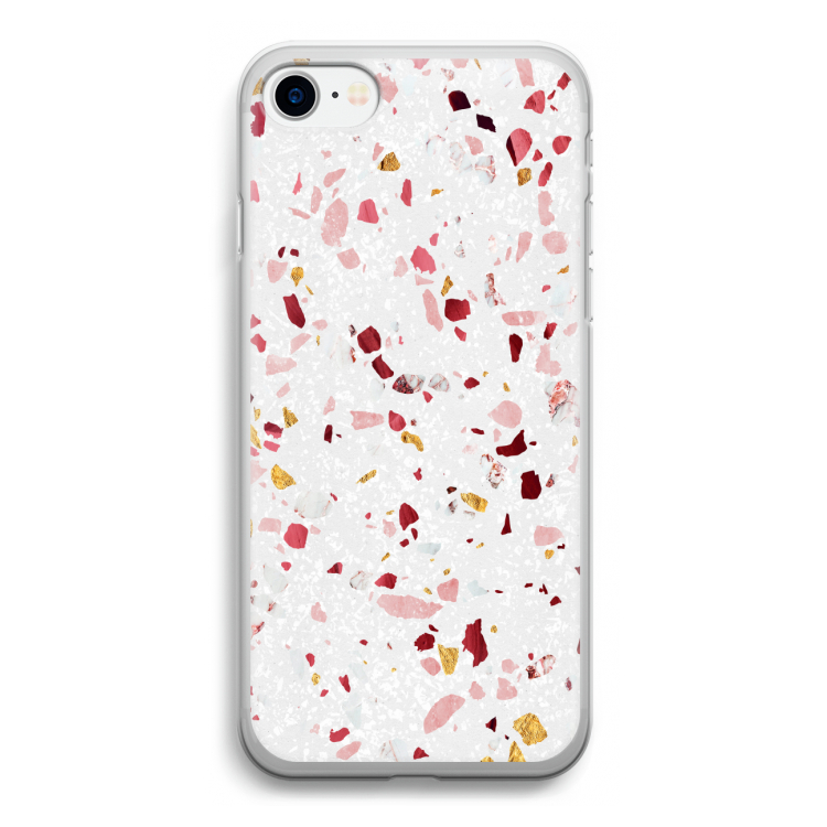 Terrazzo N°9: iPhone SE 2020 Transparant Hoesje