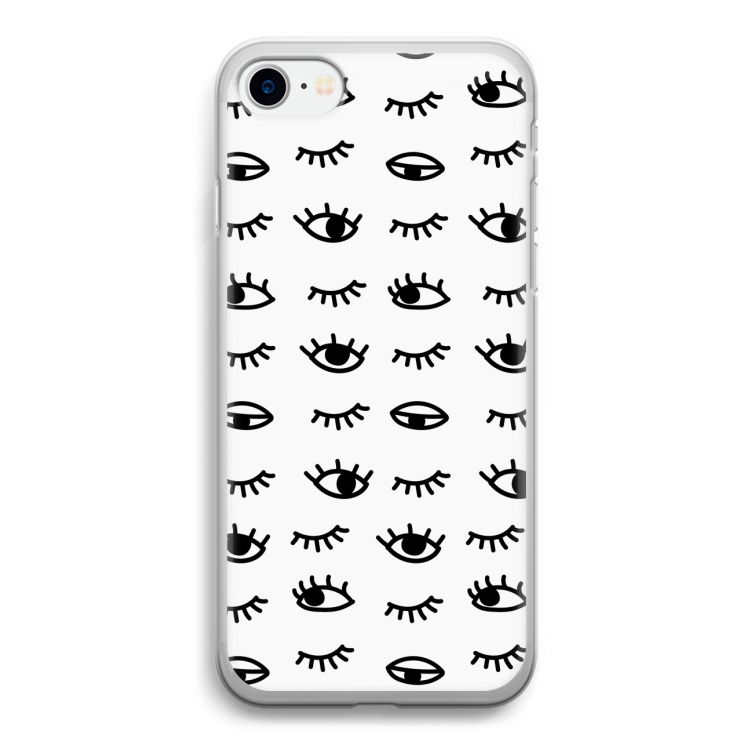 Eye pattern #2: iPhone SE 2020 Transparant Hoesje