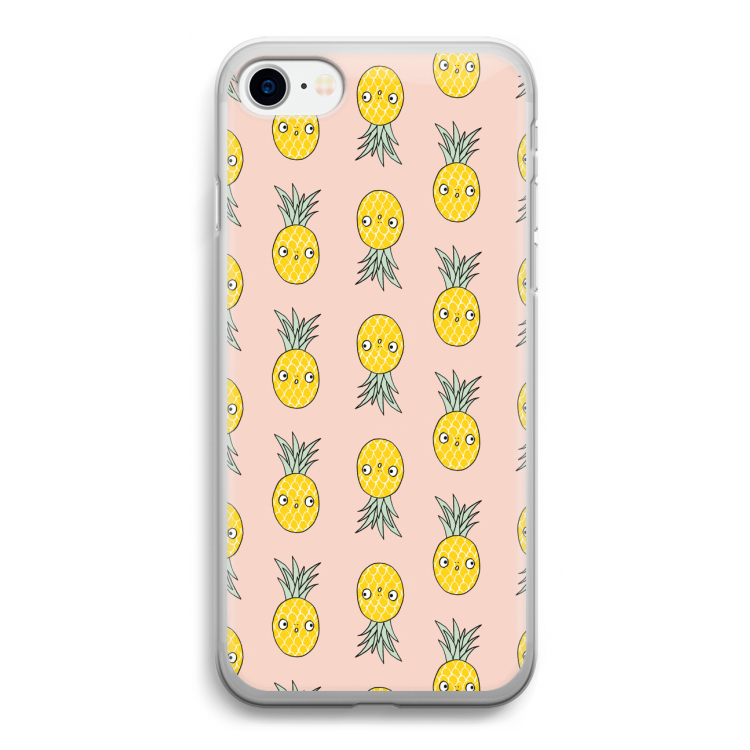 Ananas: iPhone SE 2020 Transparant Hoesje