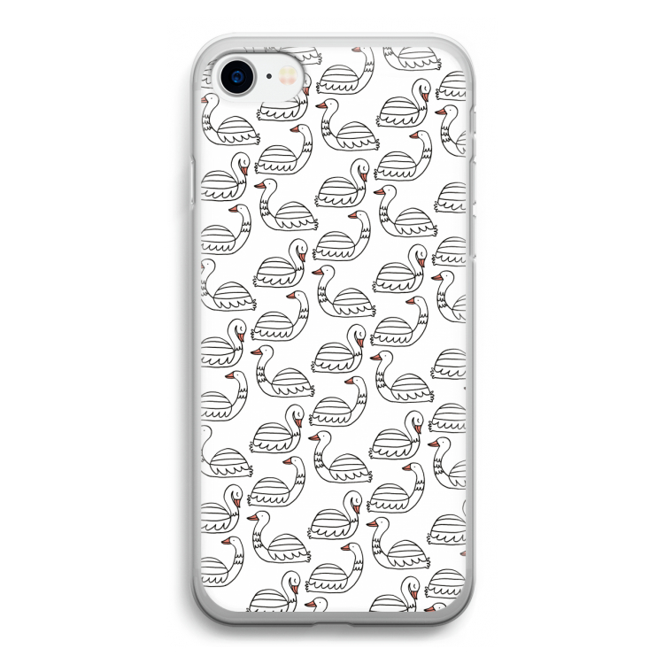 Zwanen: iPhone SE 2020 Transparant Hoesje