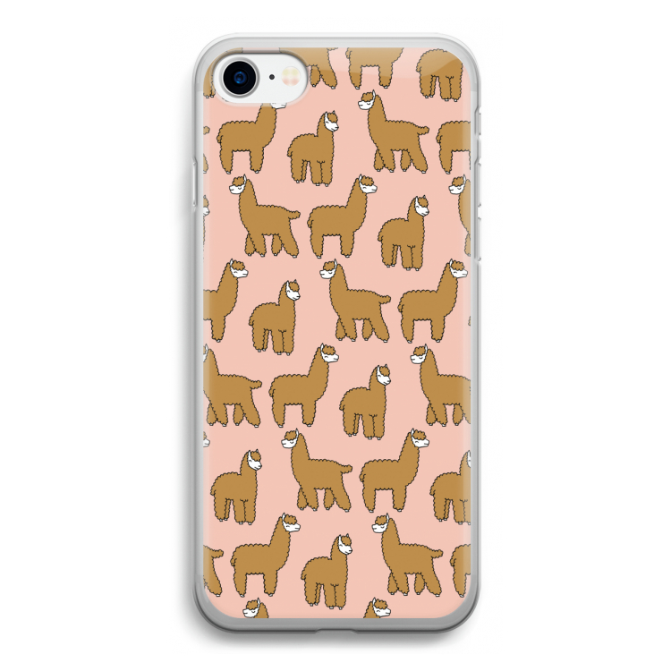 Alpacas: iPhone SE 2020 Transparant Hoesje