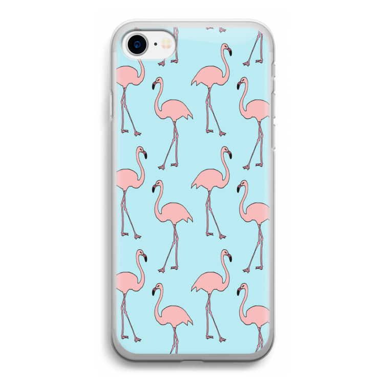 Anything Flamingoes: iPhone SE 2020 Transparant Hoesje