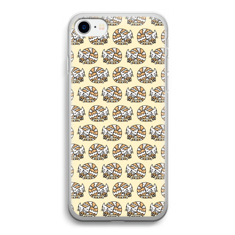 Slapende poes: iPhone SE 2020 Transparant Hoesje