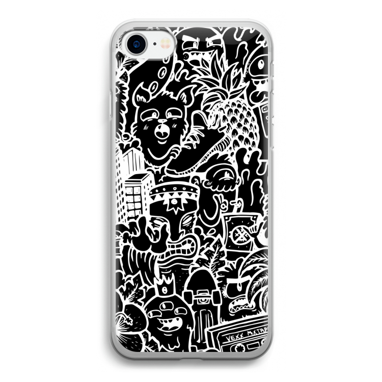 Vexx Black Mixtape: iPhone SE 2020 Transparant Hoesje