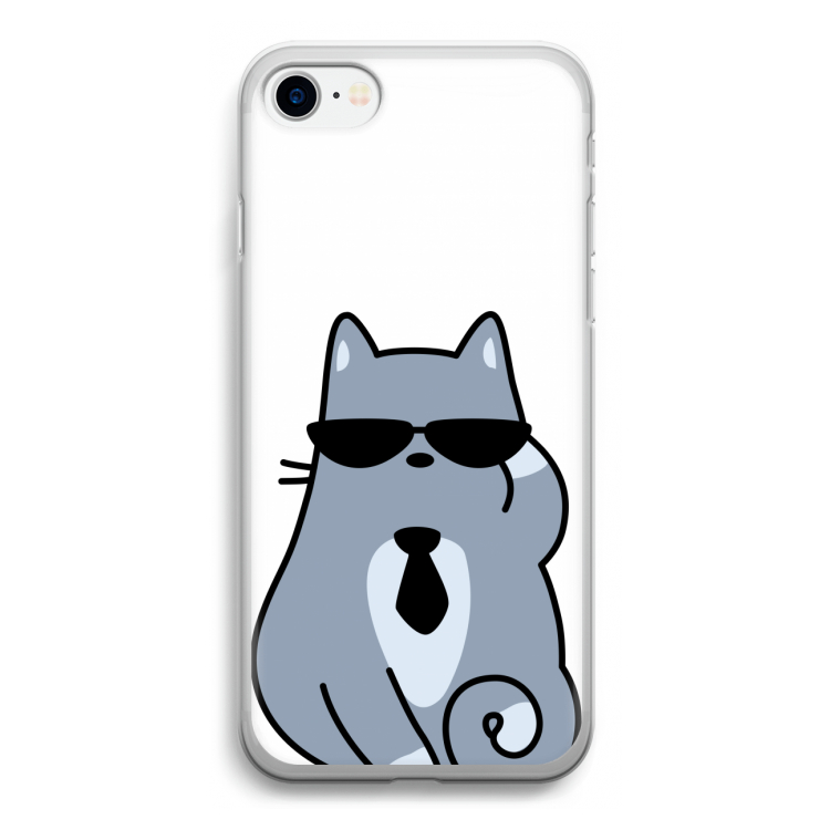 Cool cat: iPhone SE 2020 Transparant Hoesje