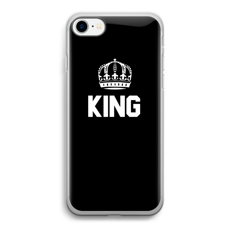 King zwart: iPhone SE 2020 Transparant Hoesje
