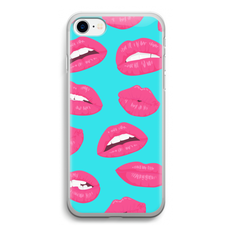Bite my lip: iPhone SE 2020 Transparant Hoesje
