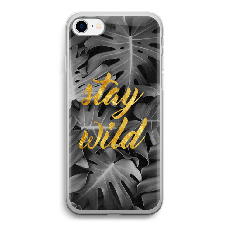 Stay wild: iPhone SE 2020 Transparant Hoesje