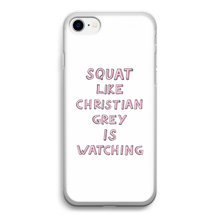 Christian Grey: iPhone SE 2020 Transparant Hoesje