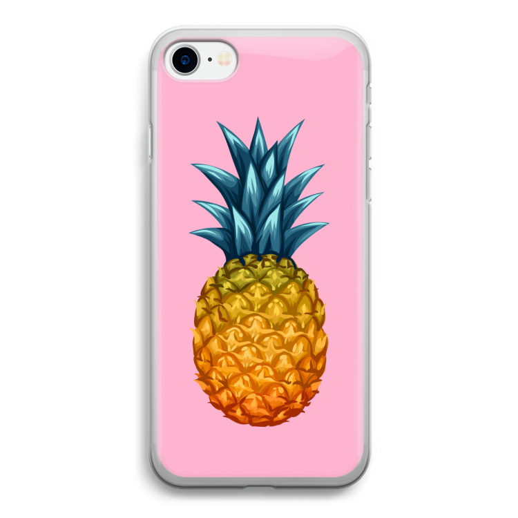 Grote ananas: iPhone SE 2020 Transparant Hoesje