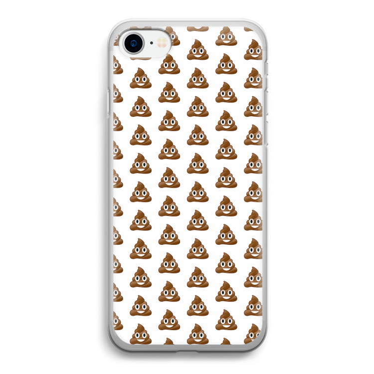 Poop emoji: iPhone SE 2020 Transparant Hoesje