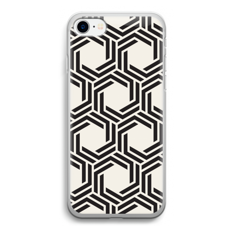 Geometrisch patroon: iPhone SE 2020 Transparant Hoesje