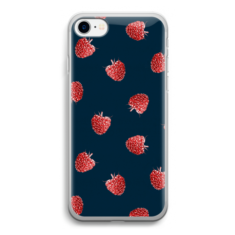 Framboosjes: iPhone SE 2020 Transparant Hoesje