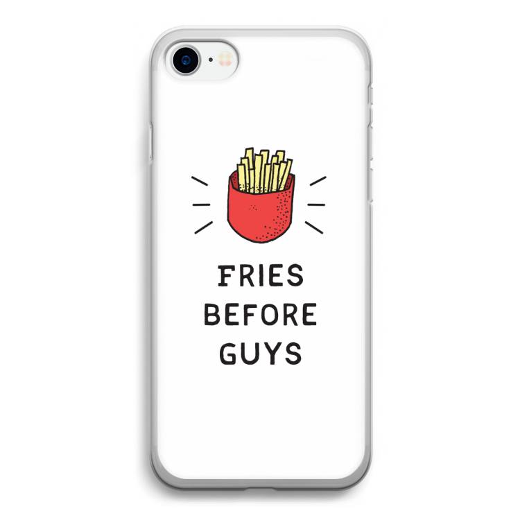 Fries before guys: iPhone SE 2020 Transparant Hoesje