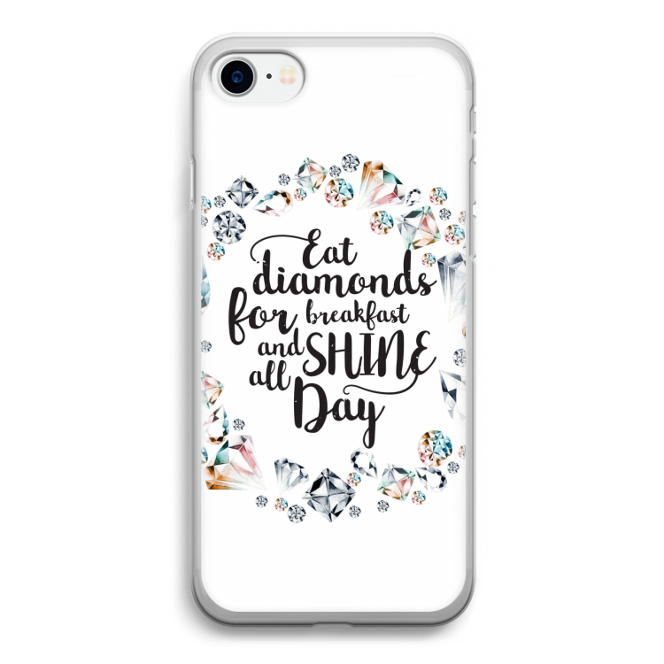 Diamonds: iPhone SE 2020 Transparant Hoesje